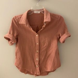 Clad & Cloth Dusty pink semi crop